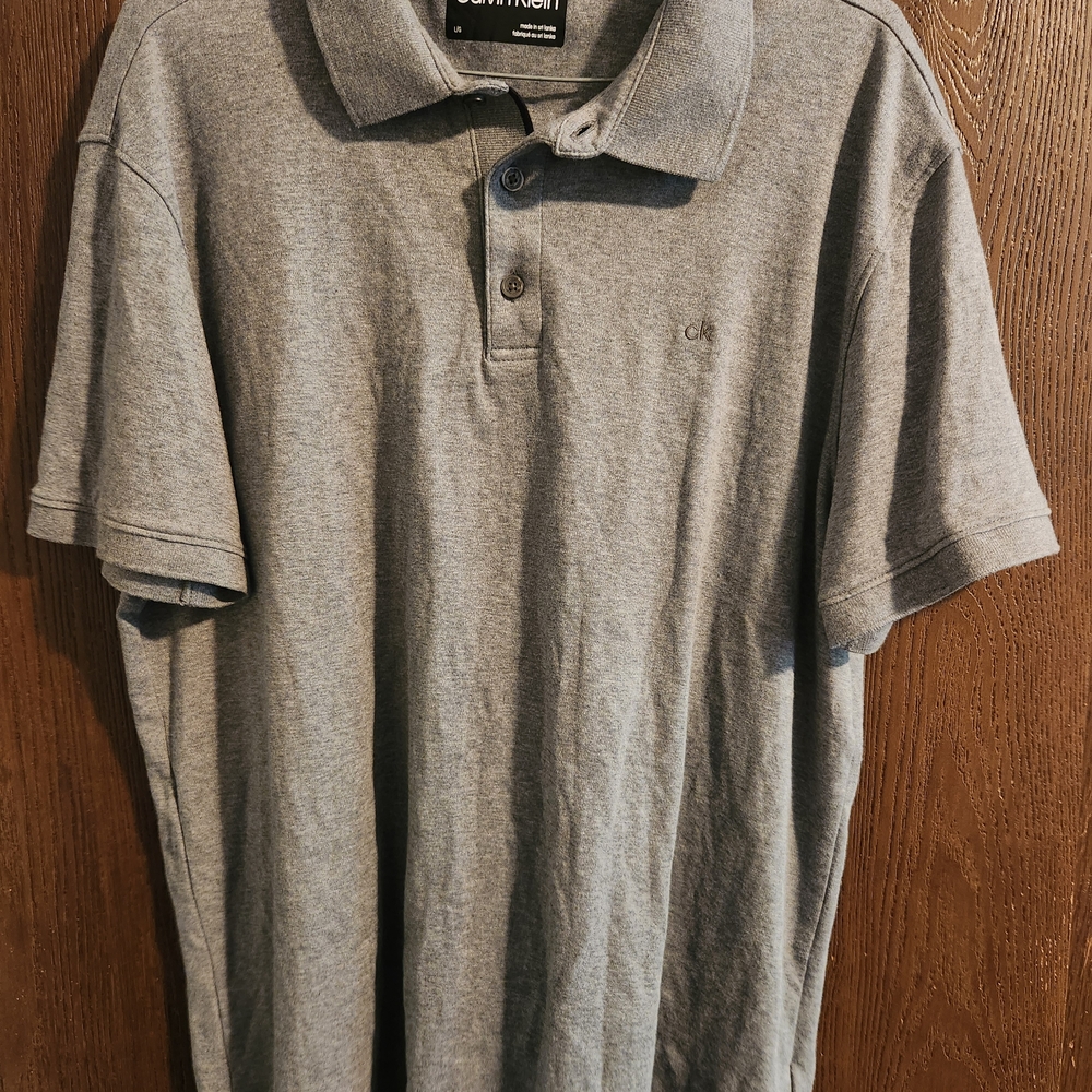 Calvin Klein Gray Polo Shirt for Men